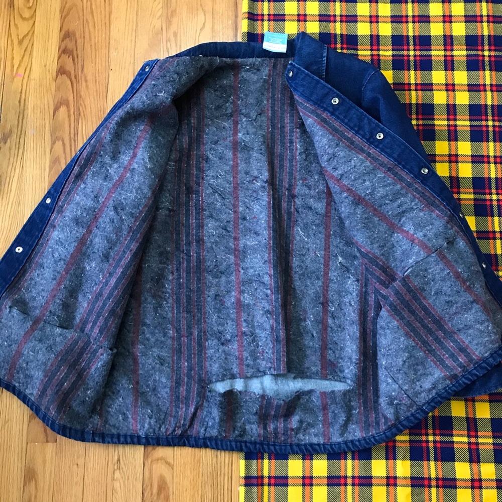 Vintage Blanket Lined Denim Snap Front Jacket - Picture 4 of 5
